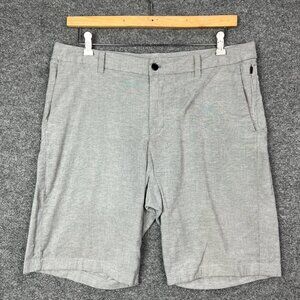 Lululemon Commission Shorts Mens Size 36‎ Gray Stretch Chino